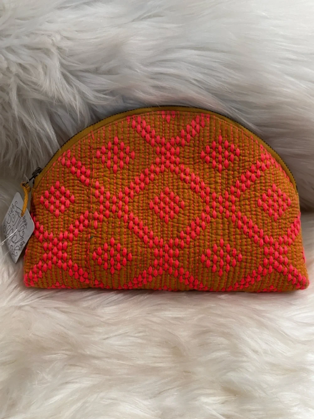 Free People Woven Cosmetic Bag NWT